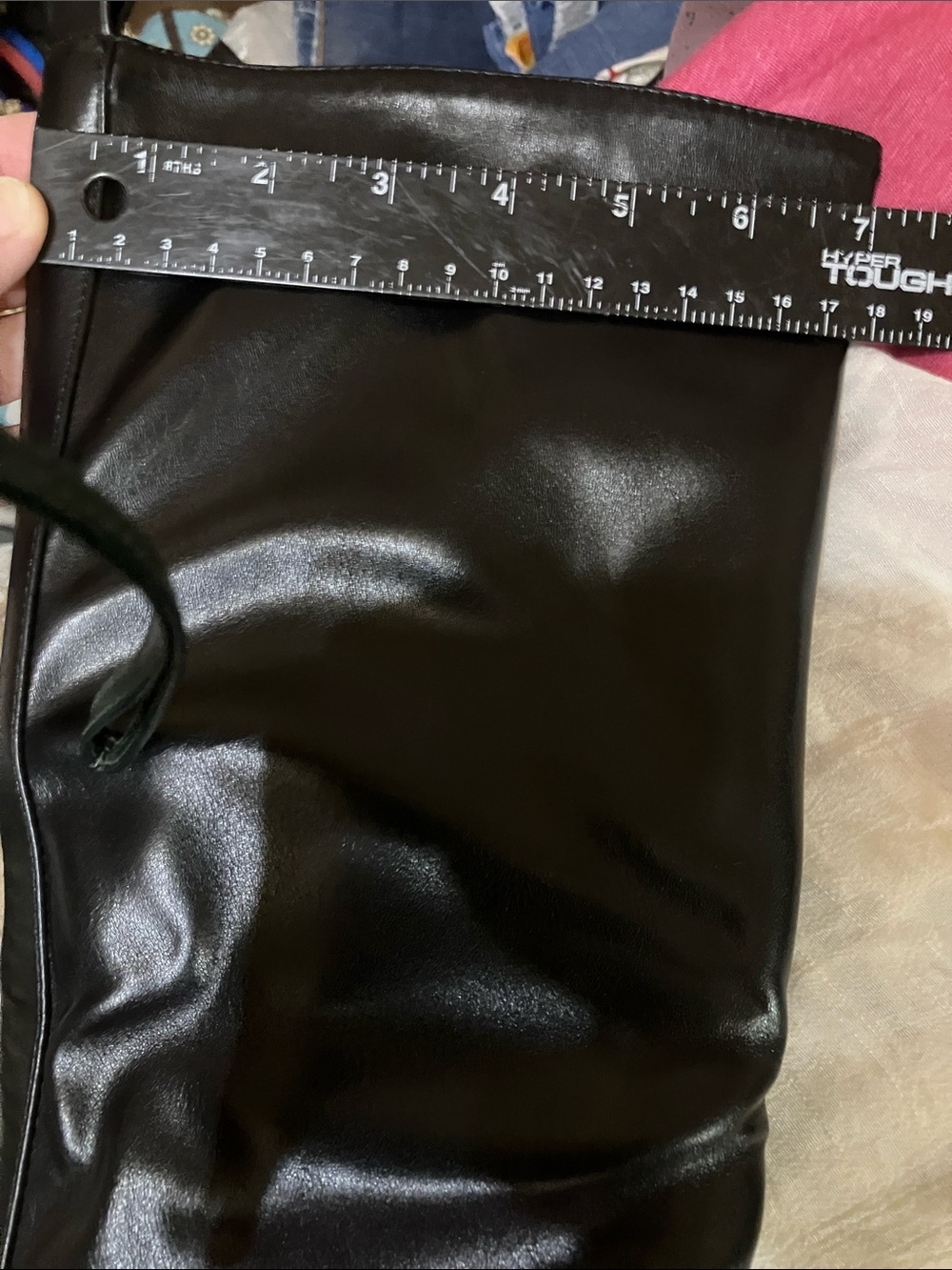 Women's Black Mid-Calf Heeled Boots - Picture 11 of 14